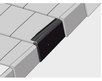 Remate lateral derecho klinker pizarra La Escandella Planum