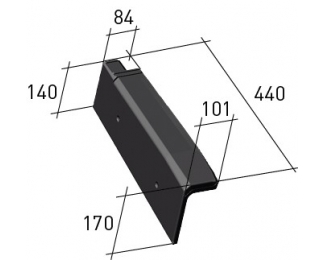 Remate lateral izquierdo klinker pizarra La Escandella Planum