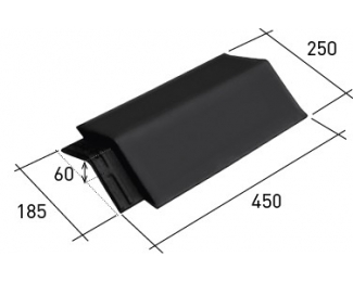 Cumbrera ática 120º klinker pizarra La Escandella Planum