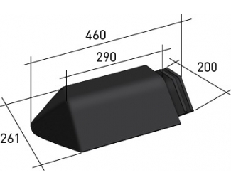 Remate cumbrera ática 120º klinker pizarra La Escandella Planum