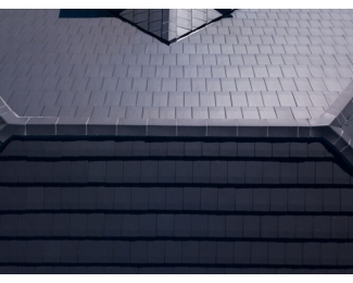 Cumbrera ática 120º a 3 aguas klinker pizarra La Escandella Planum