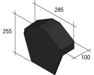 Tapón cumbrera angular klinker pizarra La Escandella Planum