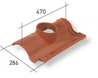Teja soporte chimenea mixta grande pizarra La Escandella Q24*K