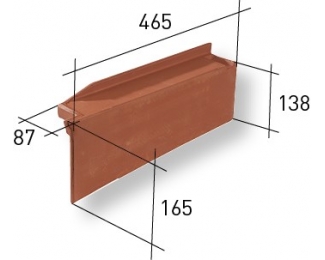 Remate lateral recto derecho pizarra La Escandella Q11*K