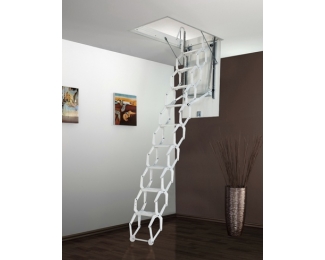 Escalera escamoteable de tijera LX-LACADA metálica