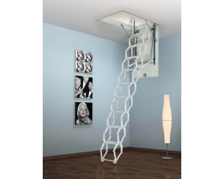 Escalera escamoteable de tijera LX-LACADA metálica