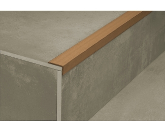 Perfil para remate de peldaños Novopeldaño Astra Nori 25x40X2500MM