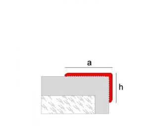 Perfil para remate de peldaños Novopeldaño Astra Nori 25x40X2500MM