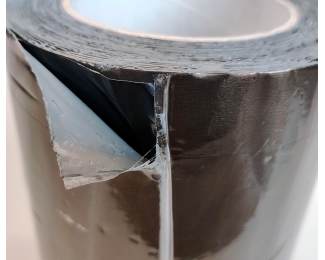 Cinta butilo y aluminio de impermeabilización autoadhesiva espesor 0,6mm rollo 10m x 300mm