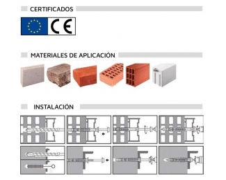 Taco multiexpansión X3 con tornillo cabeza hexagonal inox A4 Ø10x60