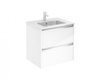 Mueble baño Suna 60cm 2 cajones + lavabo + espejo + LED