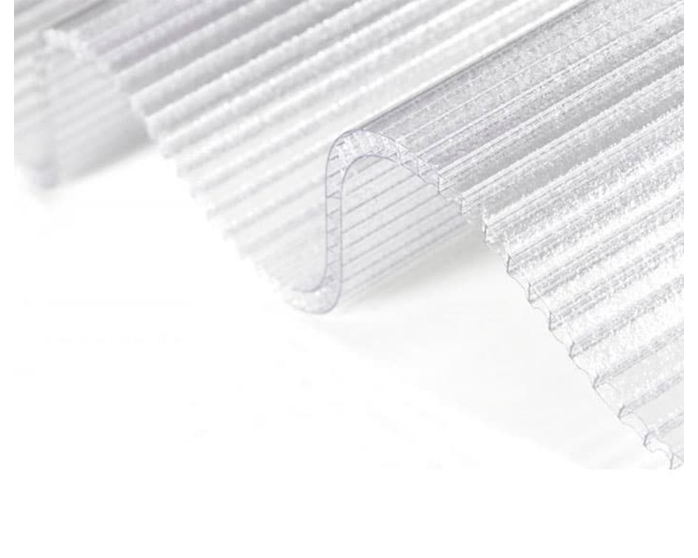 Policarbonato celular ondulado perfil onda grande placa 2000x1100x6mm incoloro