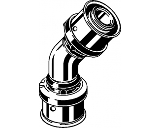 Codo 45º inoxidable Viega Smartpress 6726