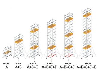 Andamio modular de aluminio Svelt Millenium TMILLS20B - Módulo B