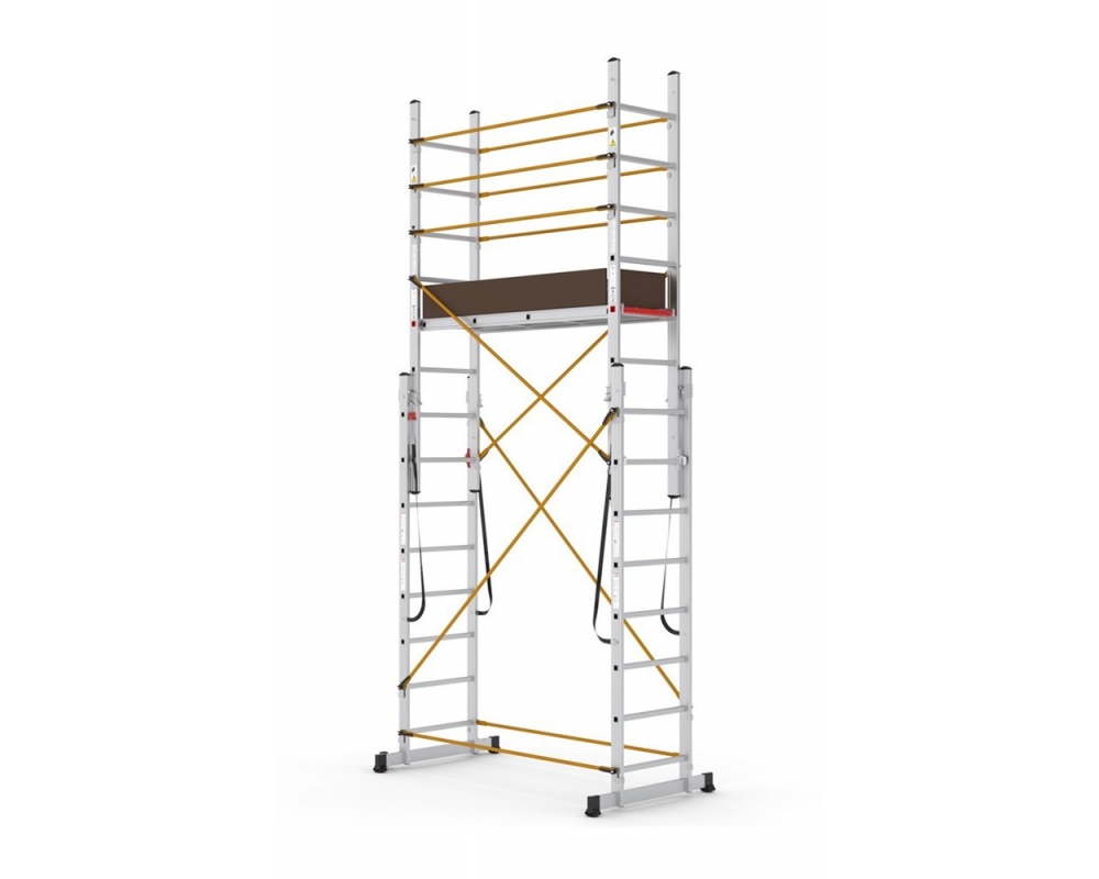 Andamio profesional de aluminio transformable en 2 escaleras Svelt Target