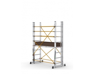 Andamio profesional de aluminio transformable en 2 escaleras Svelt Target