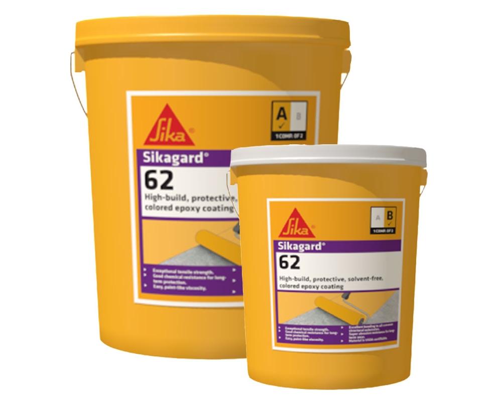 Recubrimiento de protección epóxica Sikagard 62 RAL 5012 lote 6kg
