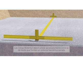 Cinta interna de PVC para juntas de dilatación Sika Waterbar O-15 rollo 15m