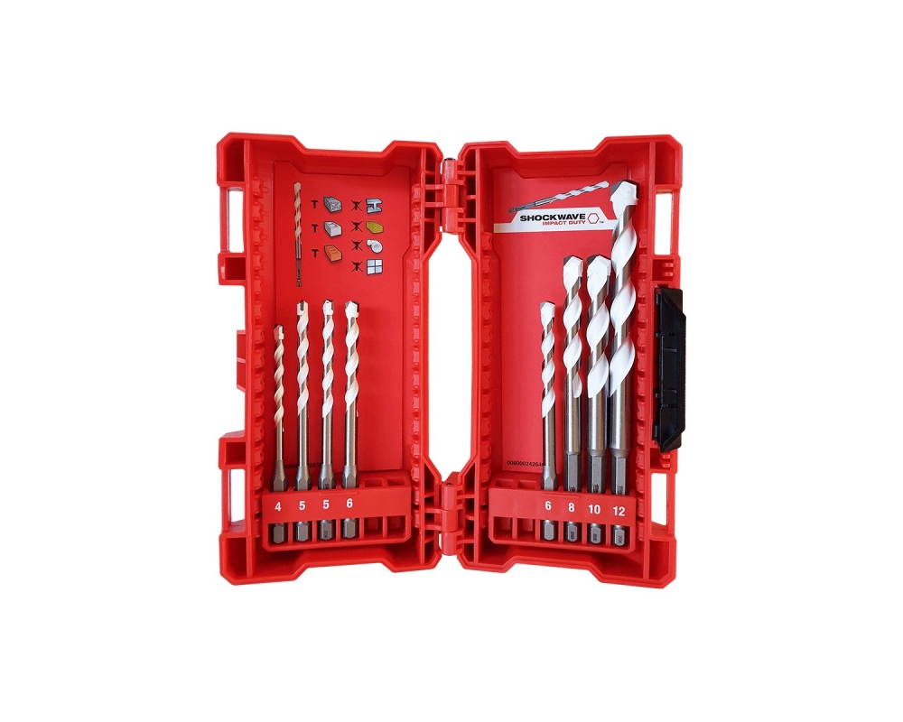 Estuche de 8 brocas multimaterial Milwaukee 4932471112