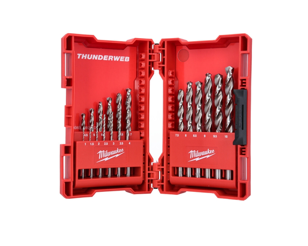 Estuche de 19 brocas metal Milwaukee Thunderweb HSS-G 1-10