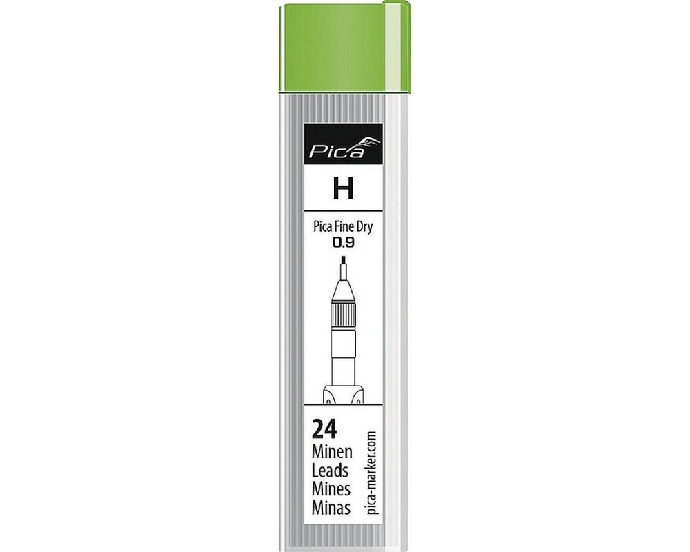 Estuche de 24 minas de grafito 0,9 H Pica Fine Dry