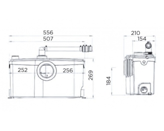 Triturador sanitario para usos intensivos SFA Sanibest Pro