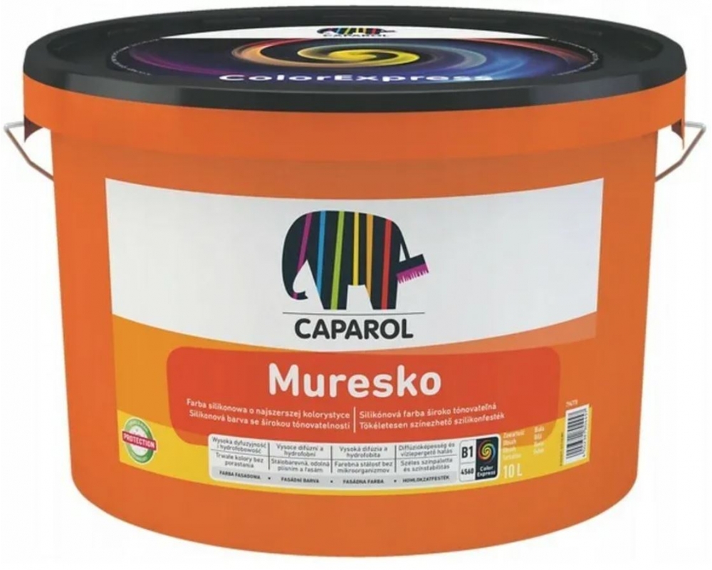 Pintura para fachadas Caparol Muresko base 1 blanco bote 10L