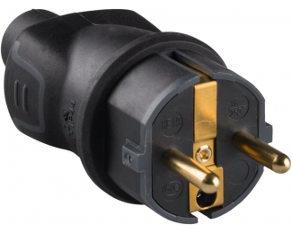 Clavija 2P+T 16A IP44 material caucho Legrand 050196