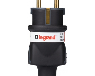 Clavija 2P+T 16A IP44 material caucho Legrand 050196