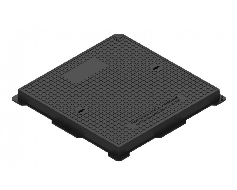 Tapa y marco de registro en fundición clase C 250 80x80cm 25 Tn