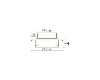 Rejilla con marco inox pulido brillo hasta 19mm Schlüter KERDI-LINE-A KLA19EP