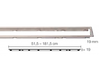 Rejilla con marco inox cepillado hasta 19mm Schlüter KERDI-LINE-A KLA19EB