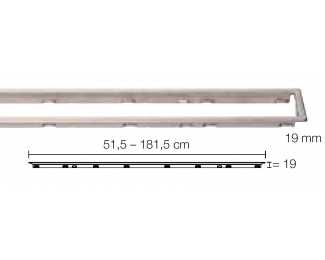 Rejilla con marco lacado negro mate hasta 19mm Schlüter KERDI-LINE-A KLA19MGS