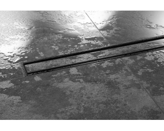 Rejilla con marco lacado negro mate hasta 19mm Schlüter KERDI-LINE-C KLCA19MGS