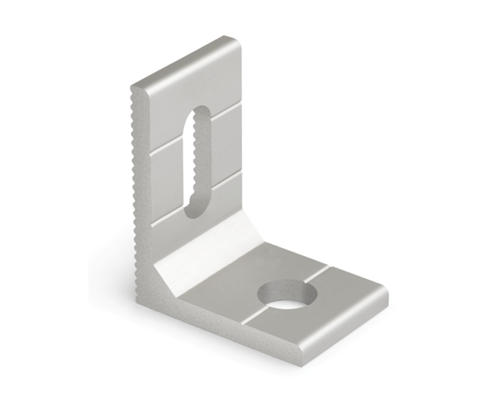 Pletina en L de aluminio para fijación lateral Index PMO-L