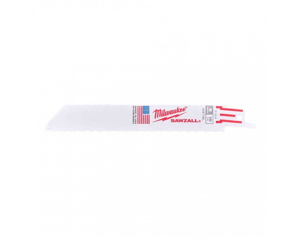 Hoja de sierra de sable para metal Milwaukee THIN KERF 150mm 18Tpi