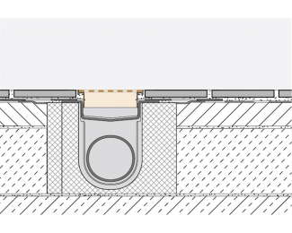 Rejilla curve con marco inox cepillado hasta 23mm Schlüter KERDI-LINE-IF-F KLIFF23EB