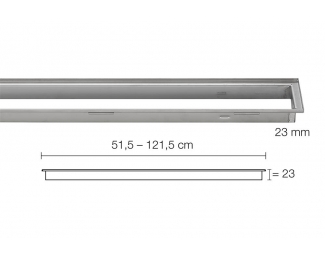Rejilla curve con marco inox cepillado hasta 23mm Schlüter KERDI-LINE-IF-F KLIFF23EB