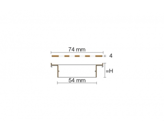 Rejilla curve con marco inox cepillado hasta 23mm Schlüter KERDI-LINE-IF-F KLIFF23EB