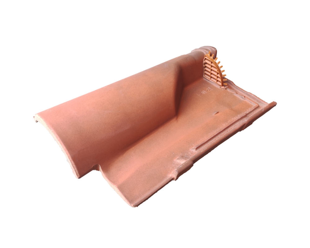 Teja ventilación con rejilla Monier Galleane 10 roja