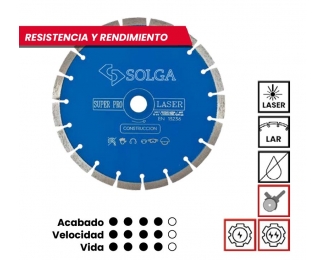 Disco diamante láser BLUE LAR segmento liso Ø230 Solga 13756230