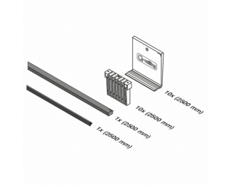 Protector de goma intermedio 2,5m Easy Glass Pro 8105
