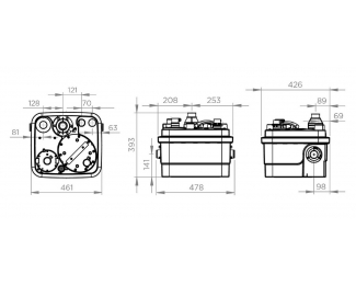 Estación de bombeo al suelo para aguas residuales SFA Sanicubic 1 WP