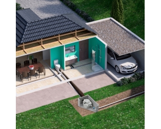 Estación de bombeo a sotrerrar para aguas residuales SFA Sanifos 110 trituradora