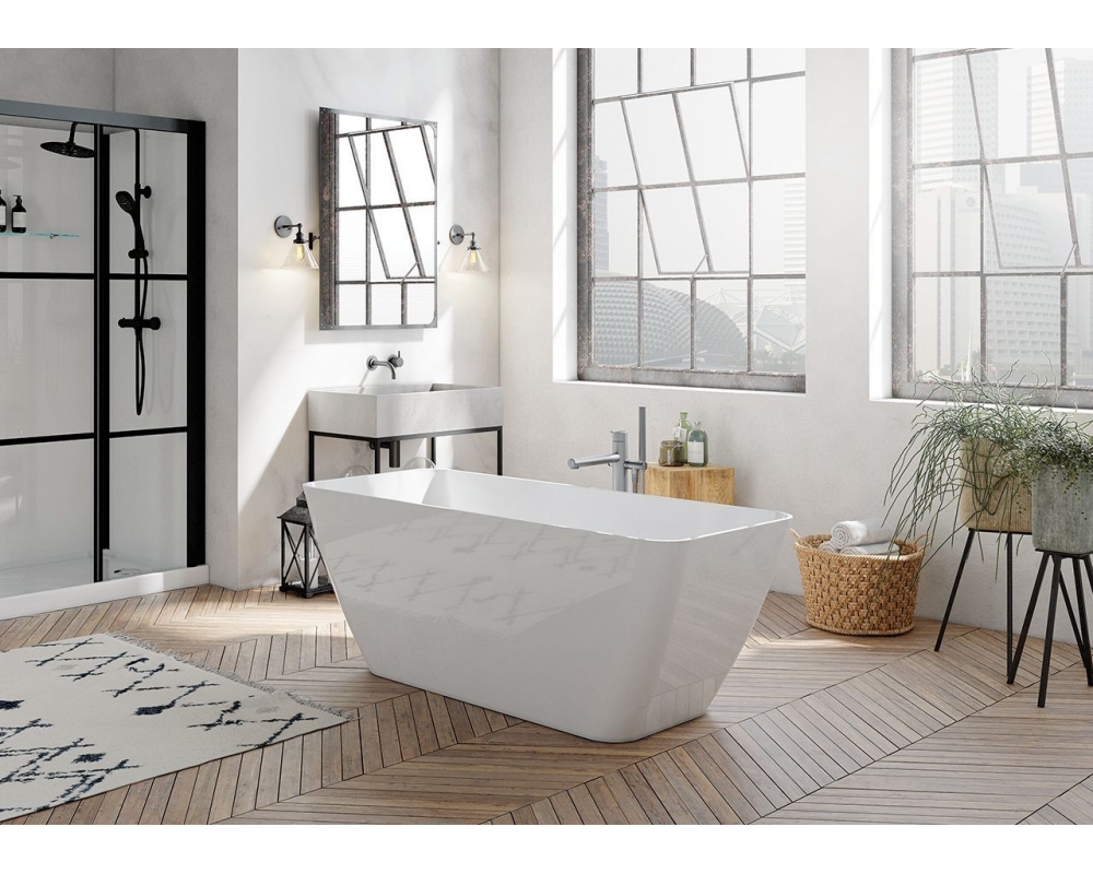 Bañera de diseño rectangular Kinedo Iconik R160