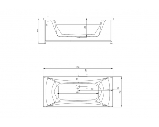 Bañera de hidromasaje rectangular Kinedo Concerto