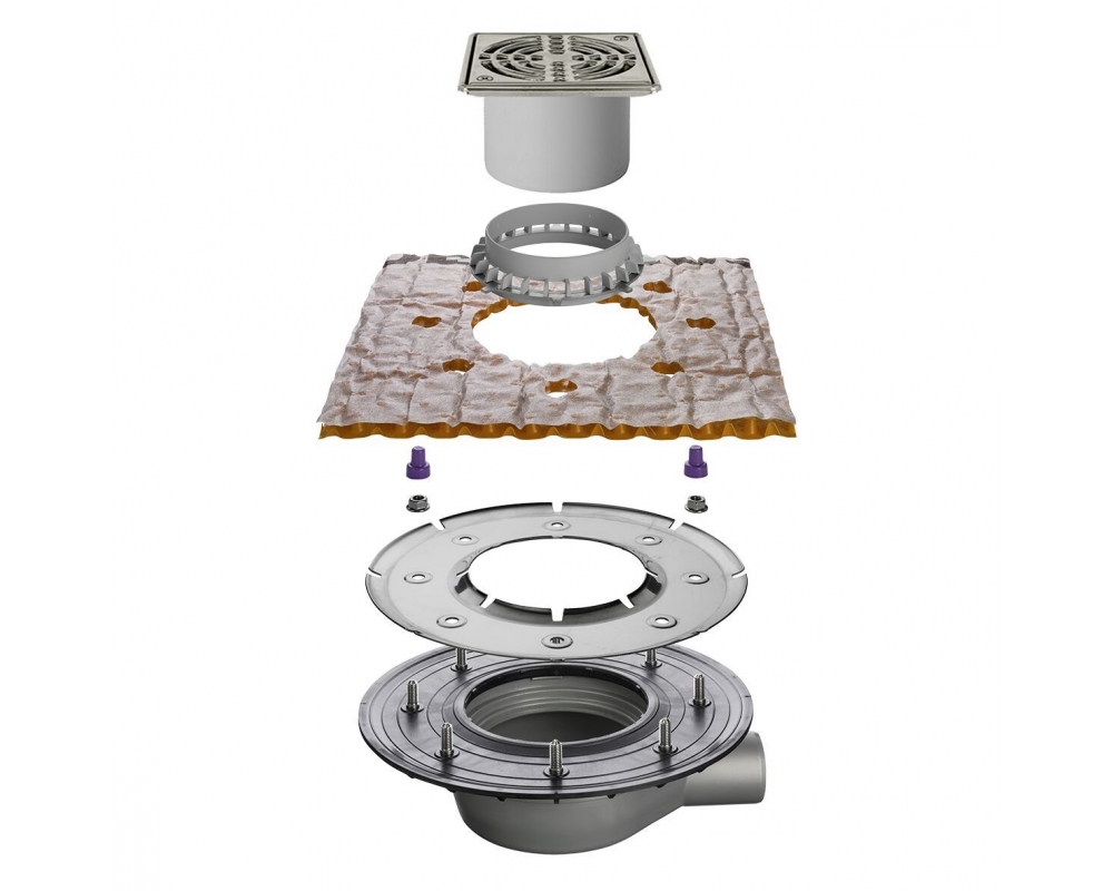 Desagüe con salida horizontal DN50 Schlüter KERDI-DRAIN KD BH 50 ASLVB