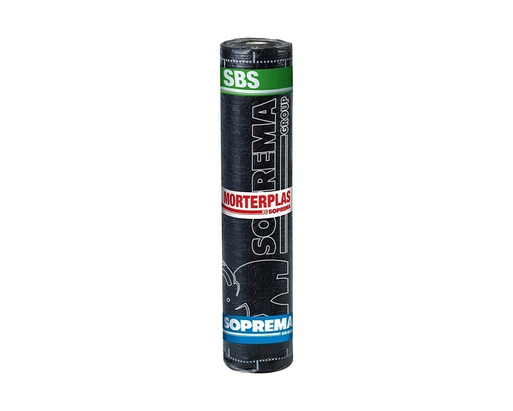 Membrana de impermeabilización Morterplas SBS FP 4,8 KG rollo 1x8m