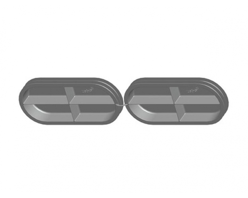 Tapón doble para canal CK300 Zehnder 990322024