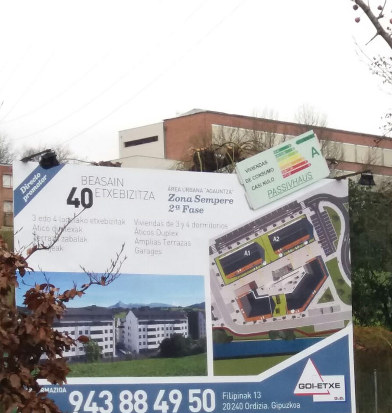 Construcción viviendas passivhaus en Beasain